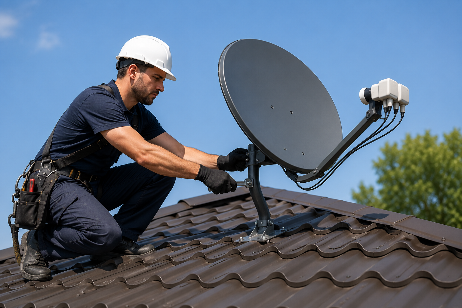 Residential Satellite TV Installation